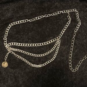 Elegant Silver Chain belt